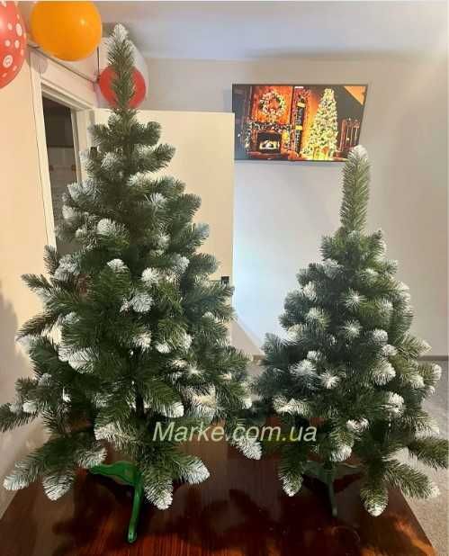 Штучна ялинка з білими кінчиками Королева Снігова искусственная елка