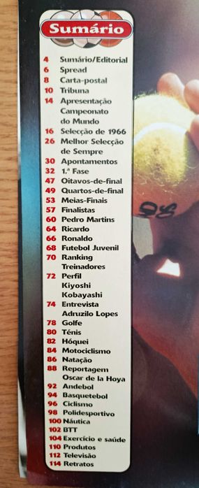 Revista Mundial de 1998 - França 98 + poster de Michel Preud´Homme