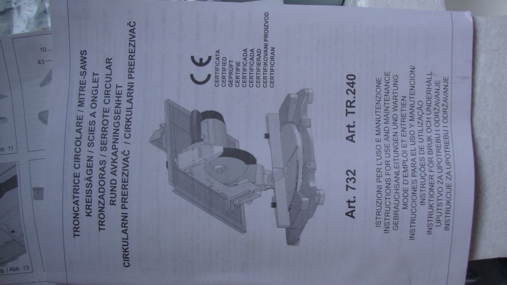 Serra eletrica com plataforma Femi TR240 para peças