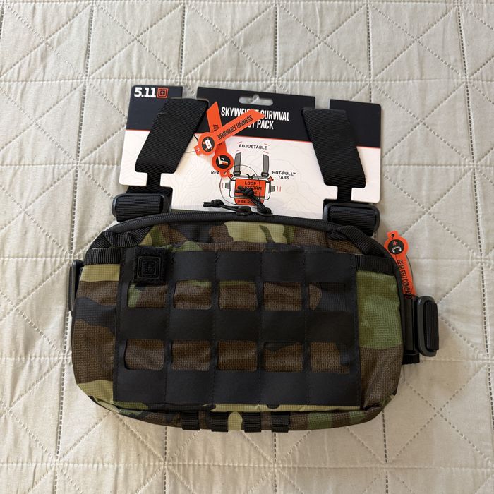 Сумка нагрудна 5.11 tactical Woodland Camo Skyweight Survival Chest Pack