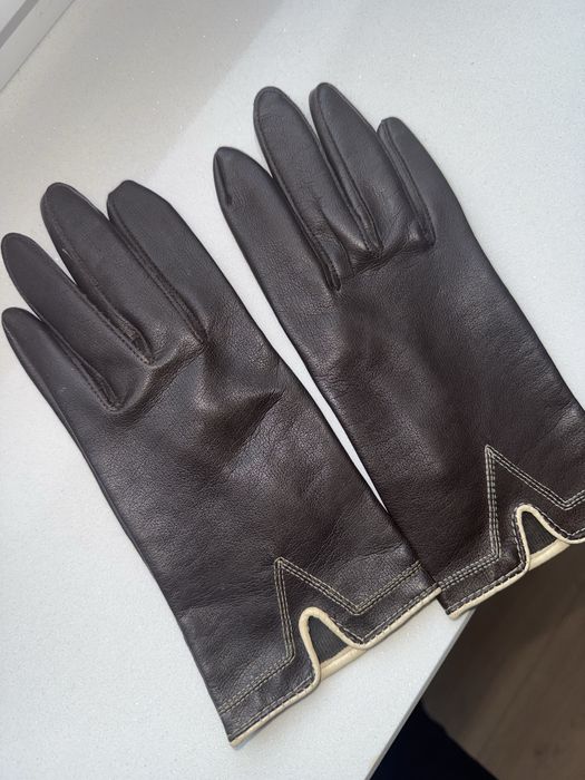 Brązowe damskie rękawiczki