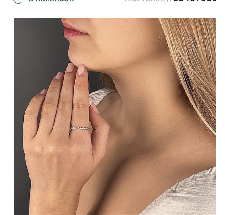 Серебряное кольцо камни фианит по кругу