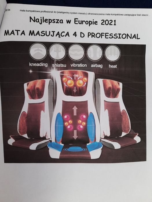 Mata masującą Harmonyhealth 4D