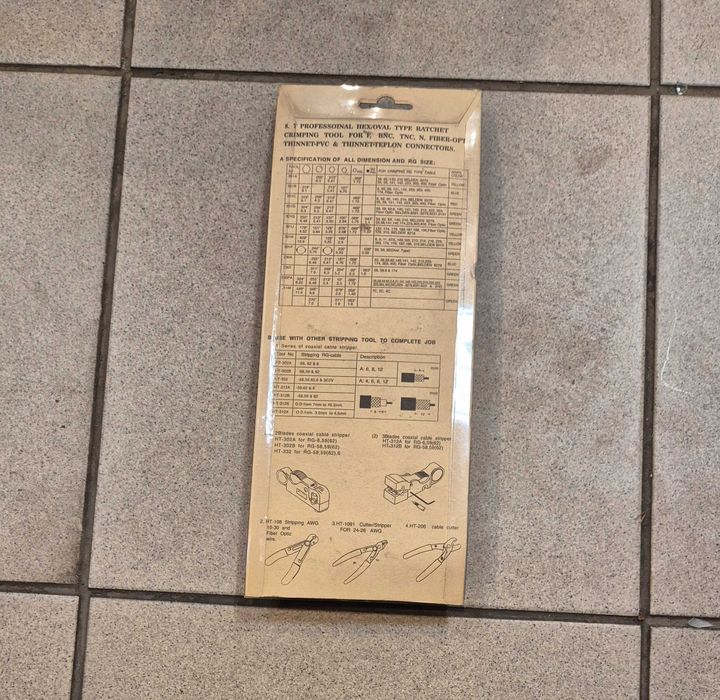 Zaciskarka wtyków BNC, nowa