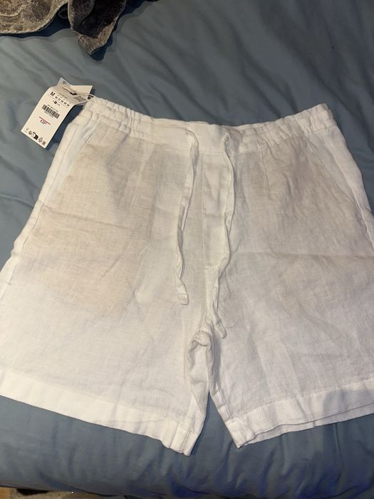 calções zara brancos