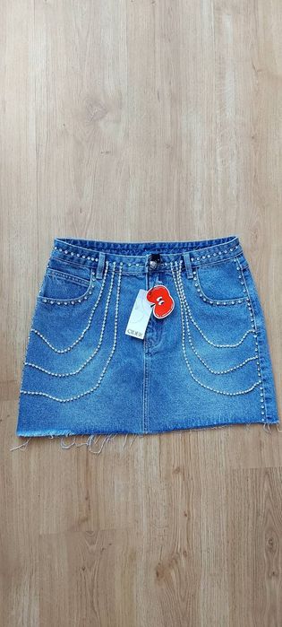 Джинсовая юбка мини