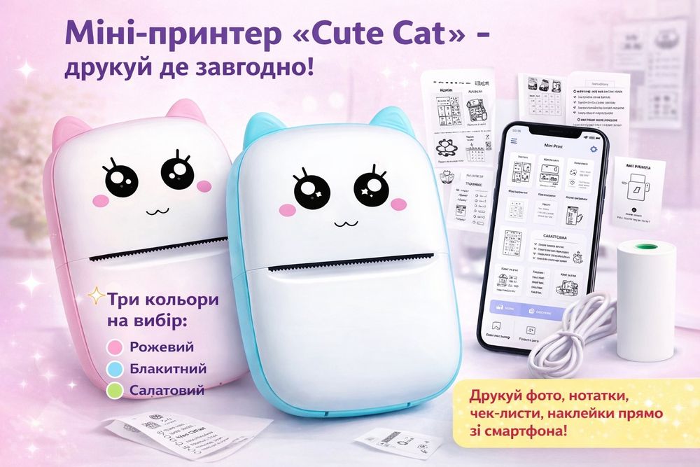 Портативний принтер термопринтер етикеток