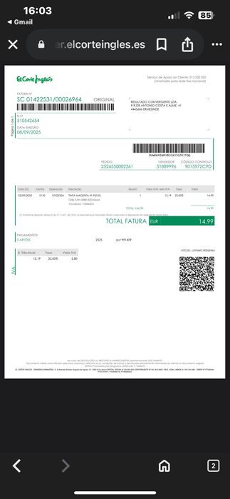 Tinteiro HP 935 XL Magenta Original