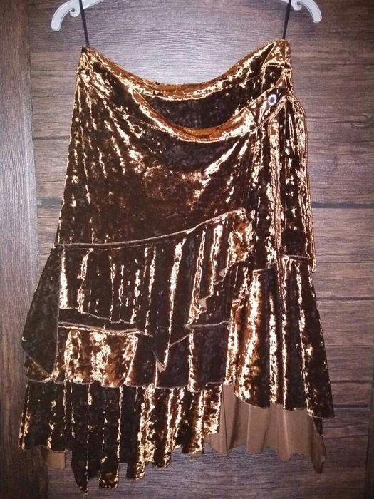 Шикарная велюровая (плюшевая) юбка Турция