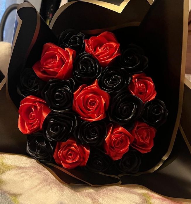 Buquê de rosas cetim