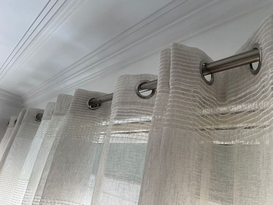 4 cortinados beges