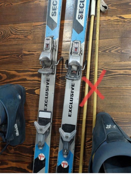 Лижі,  ботінки як