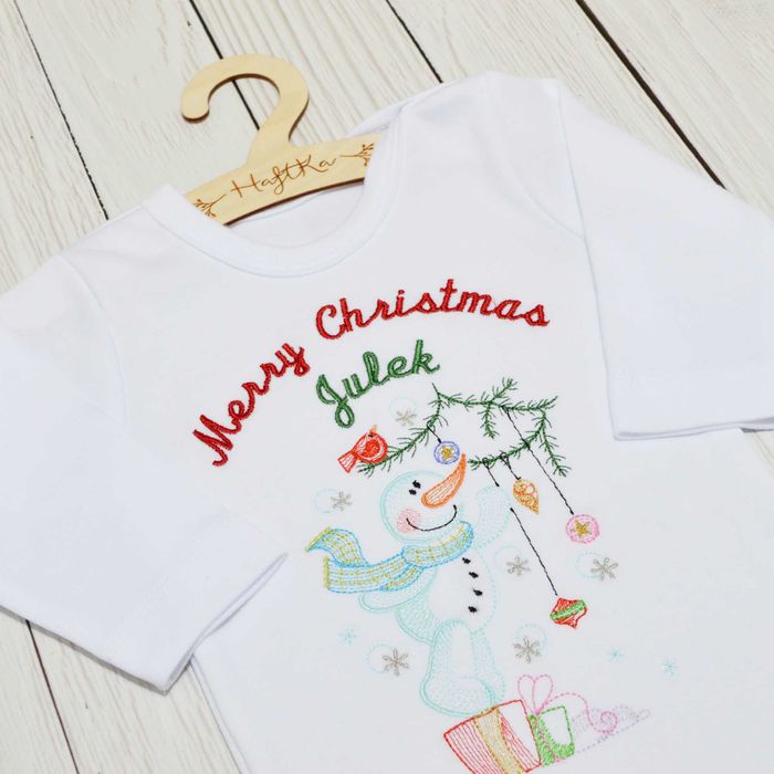 Body święta z imieniem dziecka, haft