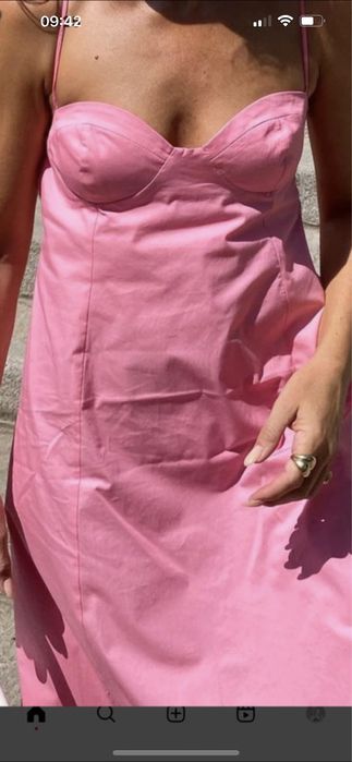 Vestido comprido rosa