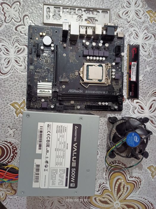 Комплект i5 10400f, ASrock B560m, DDR4 16gb 3200 Mhz, CHIFTEC 500W