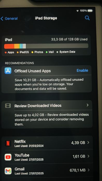 Ipad 5ª geração 128Gb com Entrada para SIM