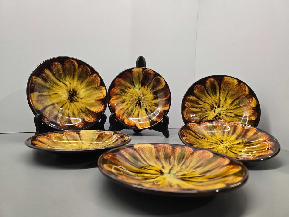 Zestaw talerzy ceramika z PRL-U