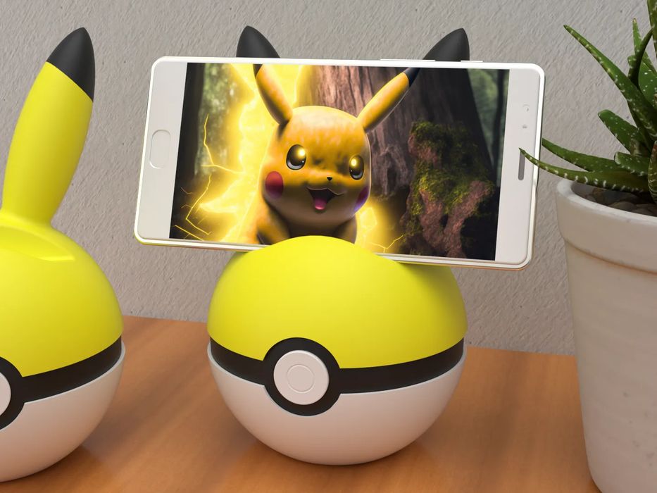 Suporte de Telemóvel PikaBall (Pikachu & Pokeball)