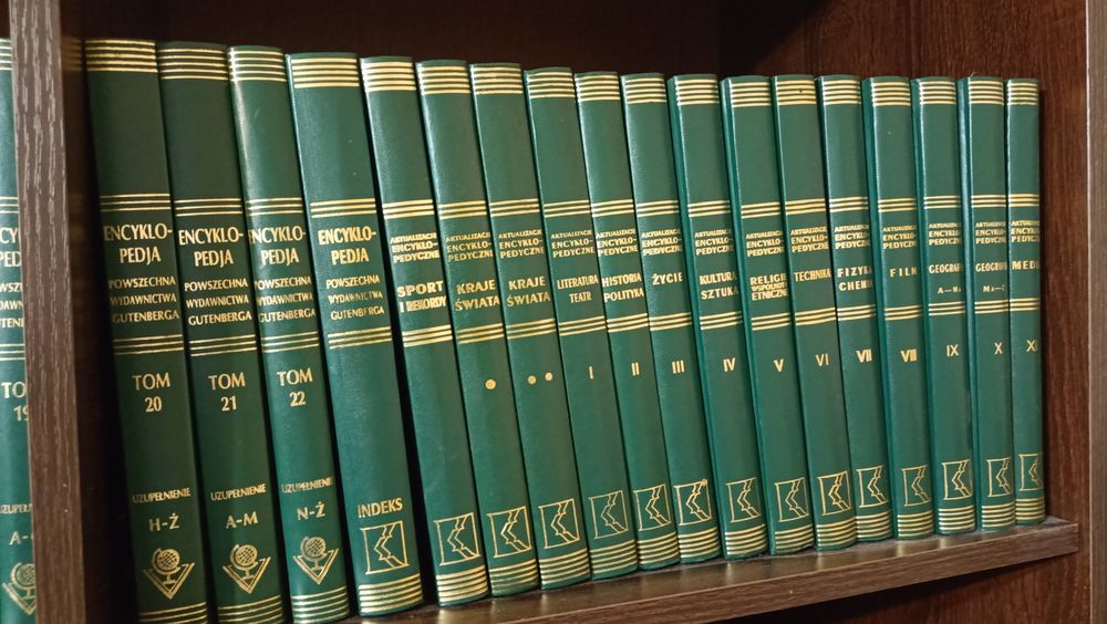 22 tomy encyklopedia Gutenberga z  dodatkami