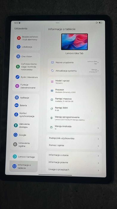 Tablet Lenovo IdeaTab 11 8/128
