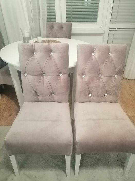 Krzesła pikowane Glamour 4 szt.