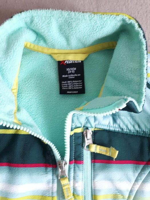 Kurtka softshell, kurtka przejściowa dla dziewczynki r.110