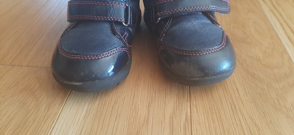 Granatowe buty buciki botki na rzepy Nelli Blu 21 rozmiar