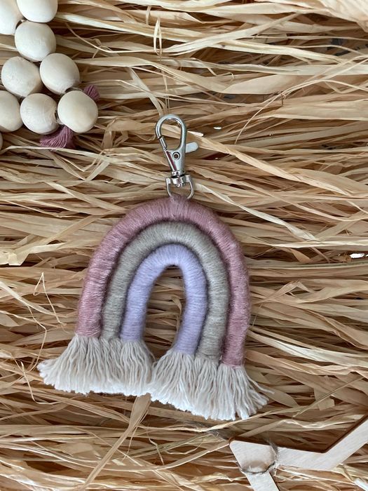 Brelok tęcza breloczek do kluczy brylok do torebki boho