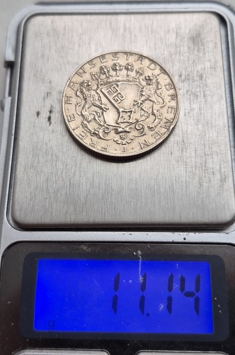 Німеччина 2 марки 1904 р. Бремен срібло