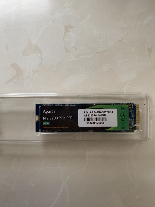 Швидкий SSD NVMe Apacer 240GB для ноутбука та ПК
