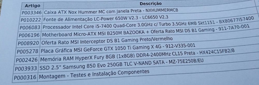 Vendo Torre pc gaming