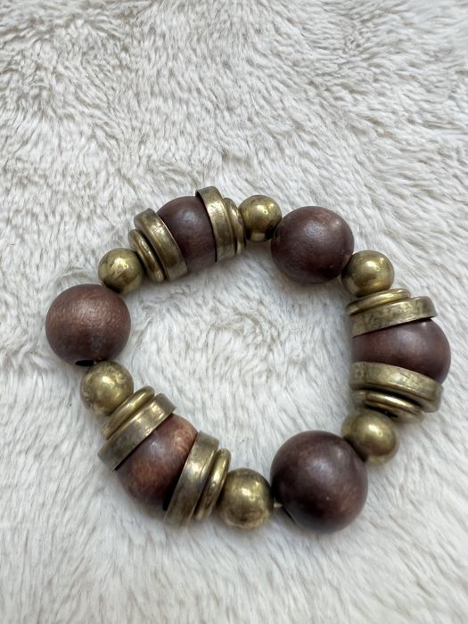 Bransoletka vintage drewniana bohemian boho etno hippie 14