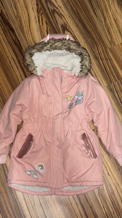 Kurtka zimowa parka dla dziewczynki r. 122 (6/7lat)