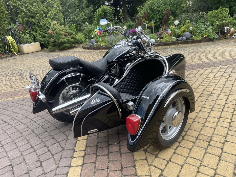 Yamaha Drag Star XVS 1100 Vstar trike z bocznym wózkiem koszem 3 osoby