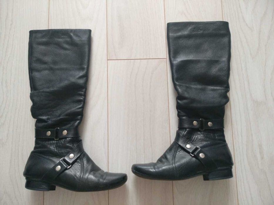 Продам женские сапоги р.36, натуральная кожа