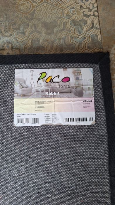 Dywan czarny paco rabbit