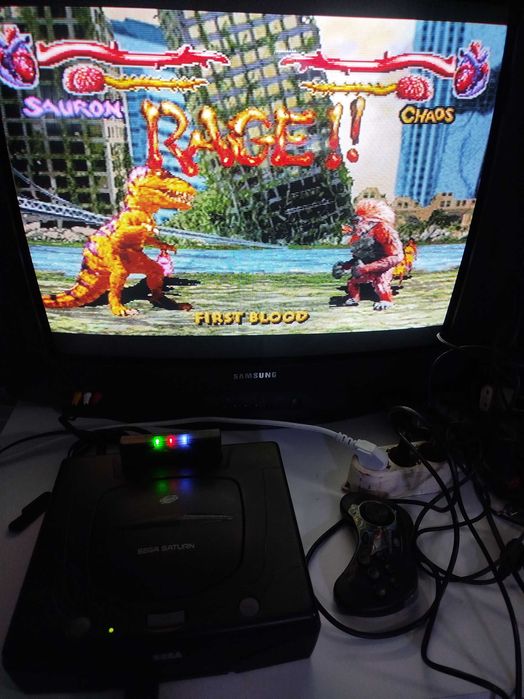 Sega Saturn Cartucho multi jogos128gigas
