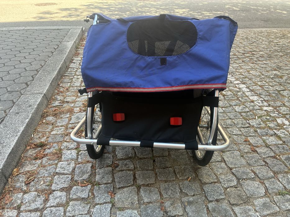 Atrelado de bicicleta para 2 crianças