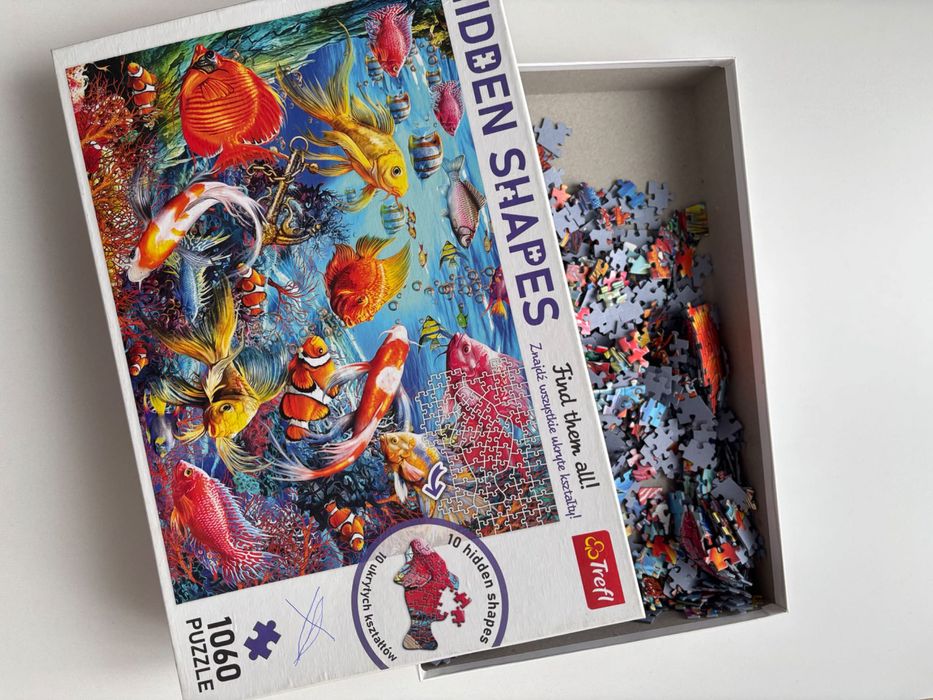 Puzzle 1060 Hidden Shapes Ryby Trefl