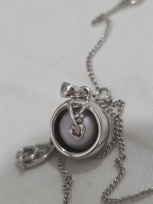 Colar Salacia Silver Oyster com pérola Clogau