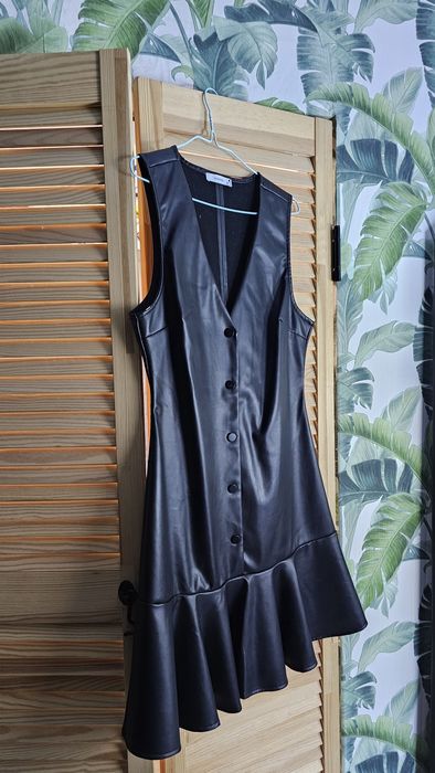 Сукня сарафан екошкіра кожзам плаття М розмір 36-38