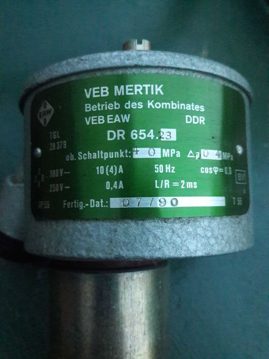 Реле давления VEB MERTIK DR 654.23: Тур 612.31