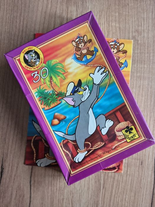 Puzzle Trefl 30, Tom i Jerry, kompletne, lata 90-te