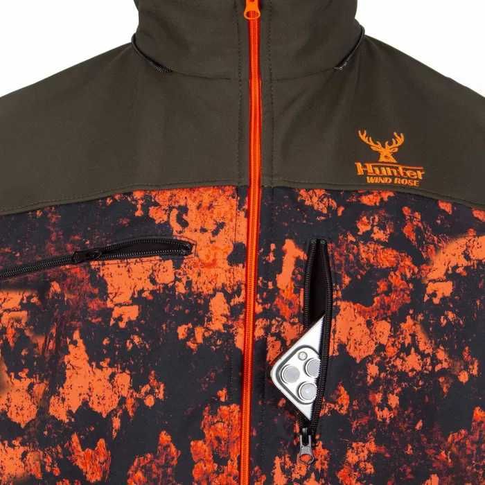 Kurtka myśliwska na polowanie / do lasu "Orange Camo HUNTER"
