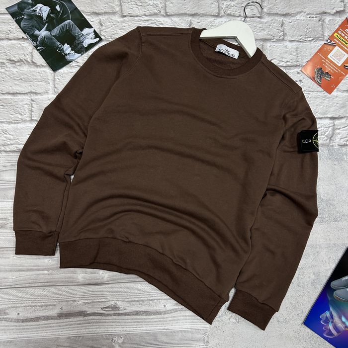 Чоловічий світшот Stone Island Garment Dyed М оригінал коричневий бу