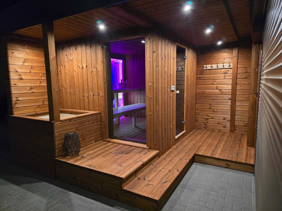 Domek  sauna, bania, jacuzzi- na wyłączność - 14 osób+dostawki