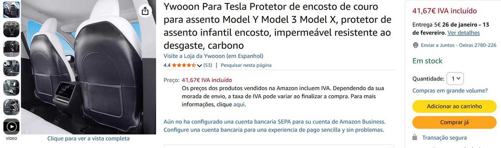 Acessórios Tesla Model Y