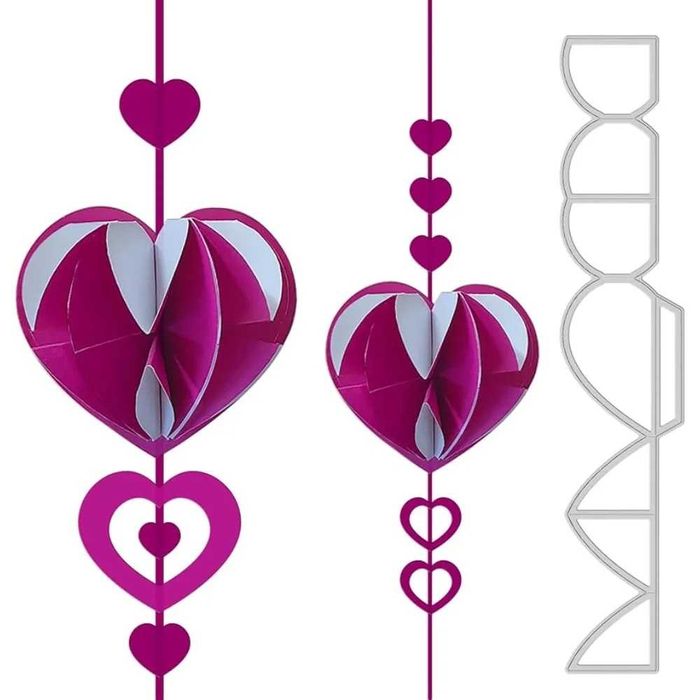 Conjunto de Cortantes Decorativos com Corações