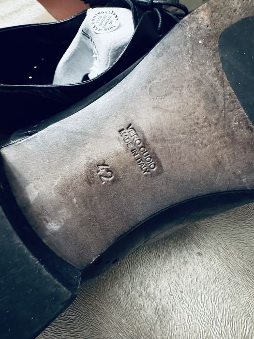 Buty wsuwane damskie oksfordki Baldinini 42 czarne skórzane idealne