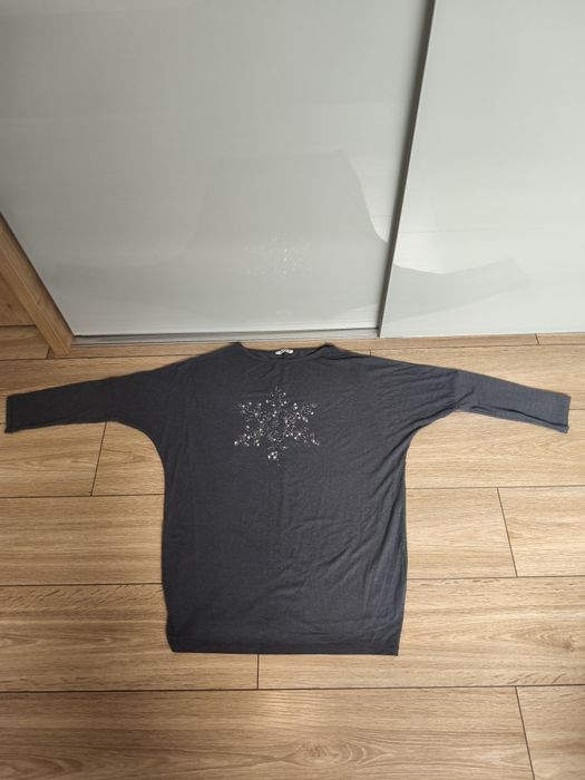 Bluzka tunika damska bawełniana turecka szara Free Stilo XL/42/14